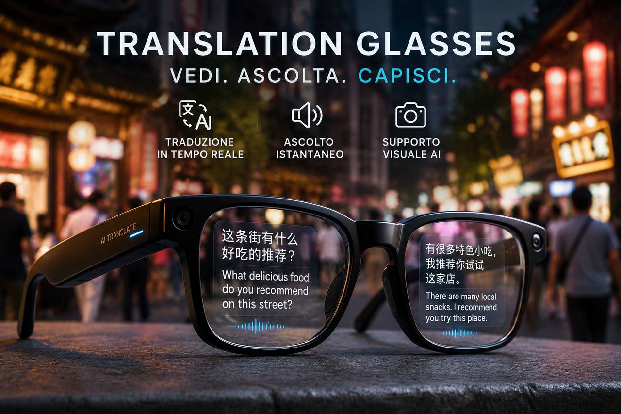 AI Translation Glasses: la Cina testa gli occhiali che traducono in tempo reale