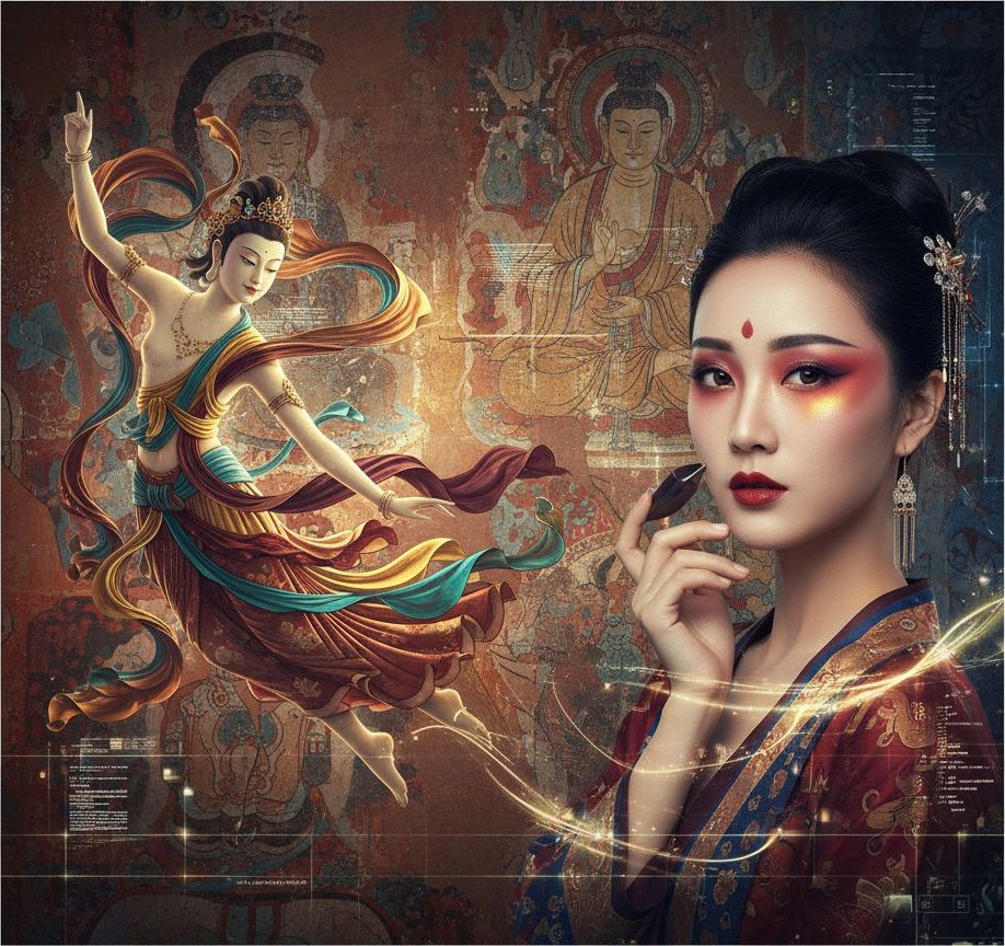 敦煌配色: la tavolozza cromatica di Dunhuang invade web, make-up e design